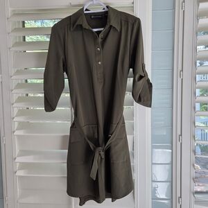 New York & Company Olive Midi Dress‎